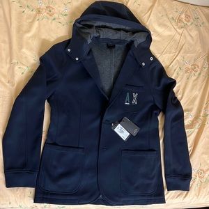 Brand New Mens Original Armani Exchange classic blue Blazer size L with Hoodie